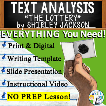 Preview of The Lottery by Shirley Jackson - Text Based Evidence Text Analysis Essay Writing