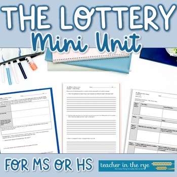 Preview of The Lottery by Shirley Jackson Close Reading Critical Thinking Mini-Unit