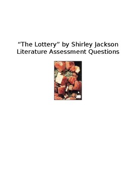 Preview of "The Lottery" Literature Test Questions (Keystone)