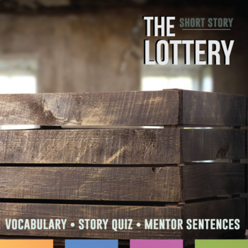 Preview of The Lottery Mentor Sentences, Presentation, Vocabulary, Activities