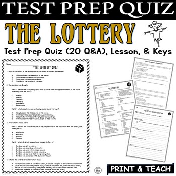 Preview of The Lottery Quiz Shirley Jackson Reading Comprehension Questions Short Story