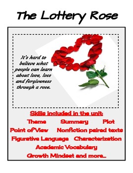 Preview of The Lottery Rose Unit Study  Distance Learning