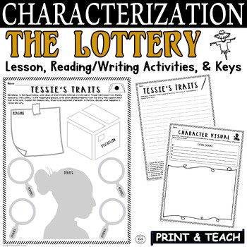 Short Story Comprehension The Lottery By Shirley Jackson Characterization Pdf