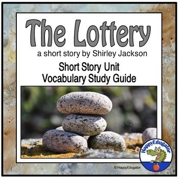 Preview of The Lottery by Shirley Jackson Short Story and Vocabulary Study Guide with Easel