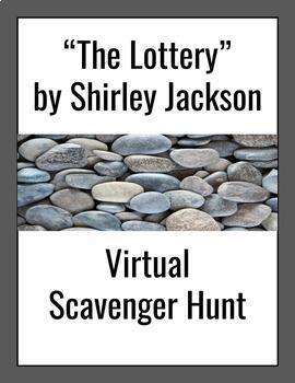 Preview of The Lottery by Shirley Jackson: Virtual Scavenger Hunt for Google Classroom