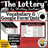 The Lottery by Shirley Jackson Whole Book Quiz & Vocabular