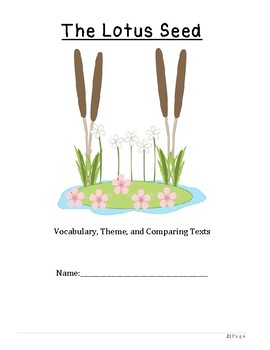 Preview of The Lotus Seed Book activities - theme, vocabulary, comprehension