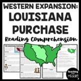 Louisiana Purchase Reading Comprehension Worksheet Westwar