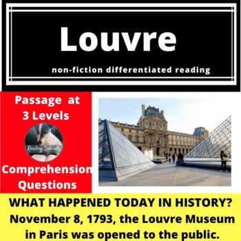 Preview of The Louvre Differentiated Reading Passage, November 8