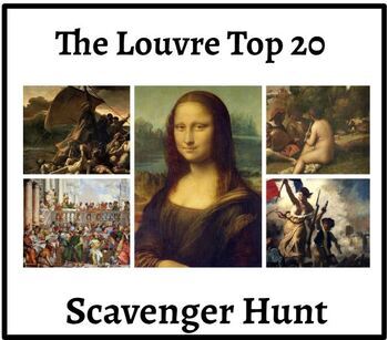 Preview of The Louvre Top 20 Scavenger Hunt for Middle/High school/Adult (Phone Friendly!)