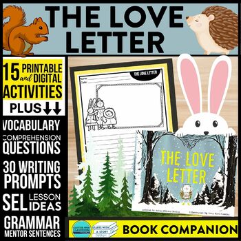 Preview of THE LOVE LETTER activities READING COMPREHENSION - Book Companion read aloud