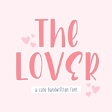 The Lover | a cute handwritten font