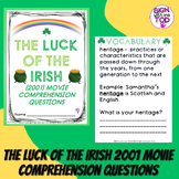 The Luck of the Irish 2001 Movie Comprehension Questions