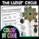 The Lunar Cycle Phases of the Moon Color By Number | Scien