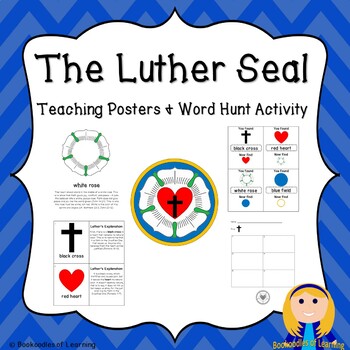 Preview of The Luther Seal: Teaching Cards and Word Hunt Activities for Reformation Day
