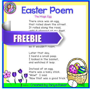 The Magic Egg Easter Poem - Freebie by Intergalactic Literacy | TPT
