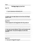 The Magic Finger- Comprehension Questions