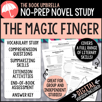 Preview of The Magic Finger Novel Study { Print & Digital }