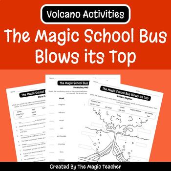 Preview of The Magic School Bus Blows Its Top - Volcano Worksheets