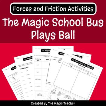 Preview of The Magic School Bus Plays Ball - Forces and Friction Worksheets