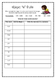 The Magic 'e' Spelling Rule- core and extension worksheet