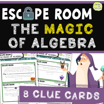 Preview of The Magic of Algebra Escape Room - Solving Equations: Grades 4 - 6