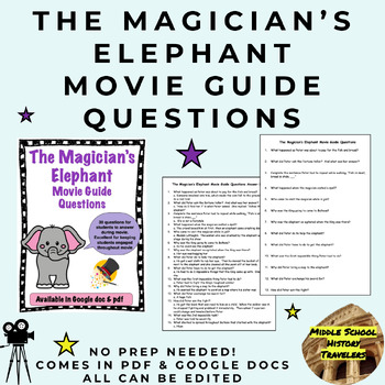 Preview of The Magician's Elephant Movie Guide Questions