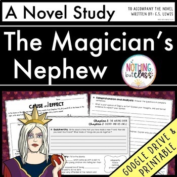 Preview of The Magician's Nephew Novel Study Unit - Comprehension | Activities | Tests