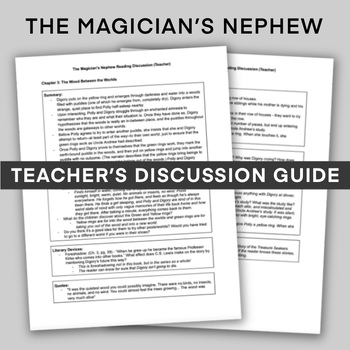 Preview of The Magician's Nephew by C.S. Lewis Full Discussion Guide