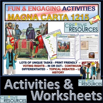 Preview of The Magna Carta 1215 Work booklet