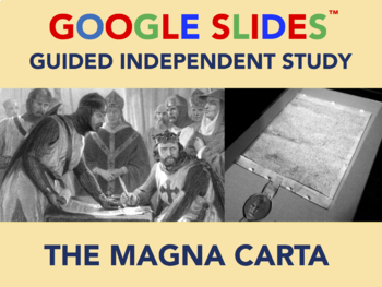 Preview of The Magna Carta: Guided Independent Study using Google Slides™