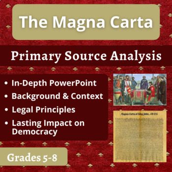 Preview of The Magna Carta: Its Influence & History + Primary Source Analysis