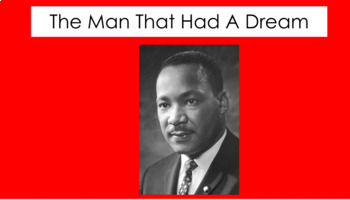 Preview of The Man That Had A Dream - Dr. MLK Sight Word Book