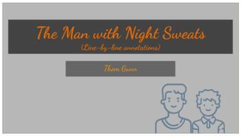 Preview of The Man with Night Sweats - Thom Gunn (Line-by-line Annotations) 