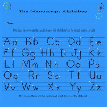 Preview of The Manuscript Alphabet Pre-School