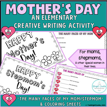 Preview of Mother's Day Creative Writing Activity for Elementary - Includes Stepmoms