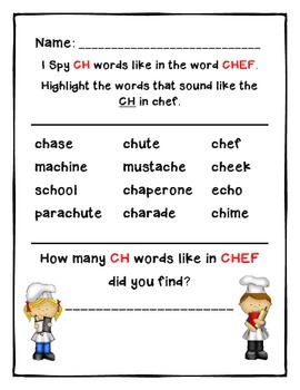 words that have ch sounds