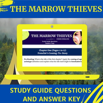 Preview of The Marrow Thieves - Study Guide Questions and Answer Key Package