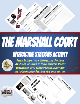 Preview of The Marshall Court Interactive Stations Activity