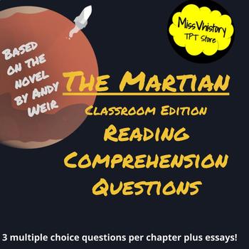 Preview of The Martian Classroom Edition Reading Comprehension Questions (ENTIRE BOOK)