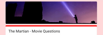 Preview of The Martian - Movie Science Questions Google From