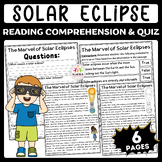 The Marvel of Solar Eclipses: Reading Passage, Questions, 