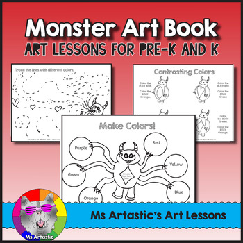Preview of Monster Art Lessons, Art Book