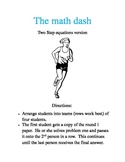 The Mash Dash--Two Step Equations Activity