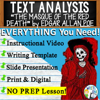 Preview of The Masque of the Red Death - Text Based Evidence, Text Analysis Essay Writing
