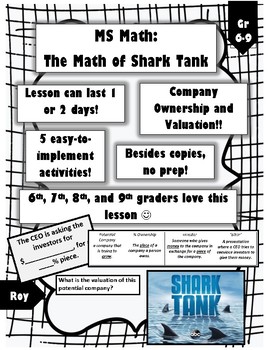 Preview of The Math of Shark Tank (Company Ownership & Valuation)