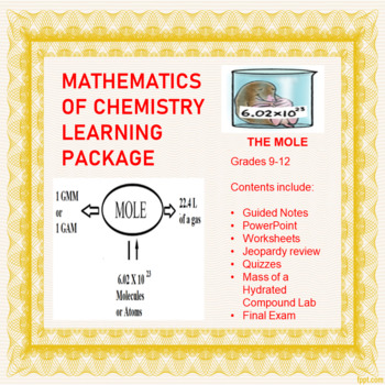 Preview of The Mathematics of Chemistry Learning Package (Distance Learning)