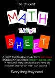 The Student Math Cheat Sheet