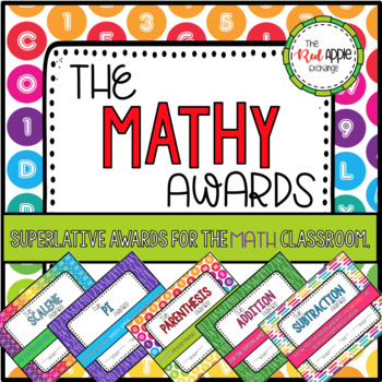 Preview of The Mathy Awards - Math Themed Superlative Awards  *The Red Apple Exchange*