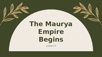 Preview of The Maurya Empire Powerpoint
